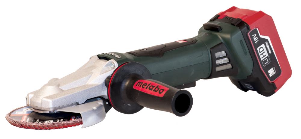 Metabo 18V 5 In. Cordless Flat Heat Angle Grinder Kit - Flockneti