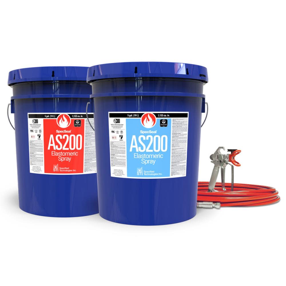 Specified Technologies Inc SpecSeal AS Elastomeric Spray 5 Gallon - Flockneti