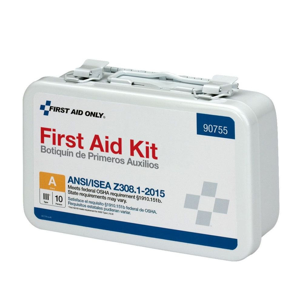 First Aid Only First Aid Kit 10 Person Bulk Metal Case ANSI A - Flockneti