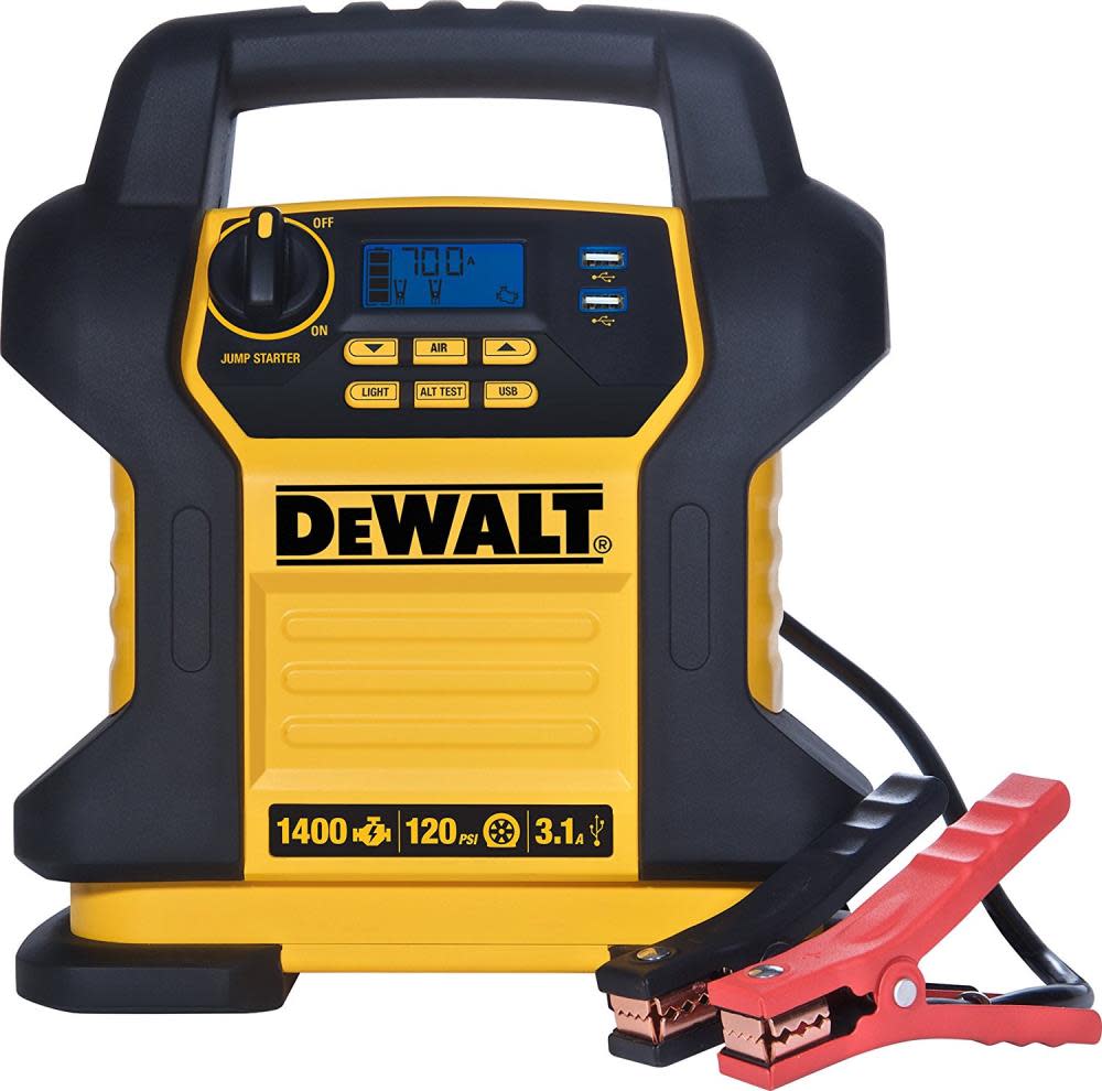 DEWALT 1400 Peak Amp Jump Starter with Digital Compressor - Flockneti