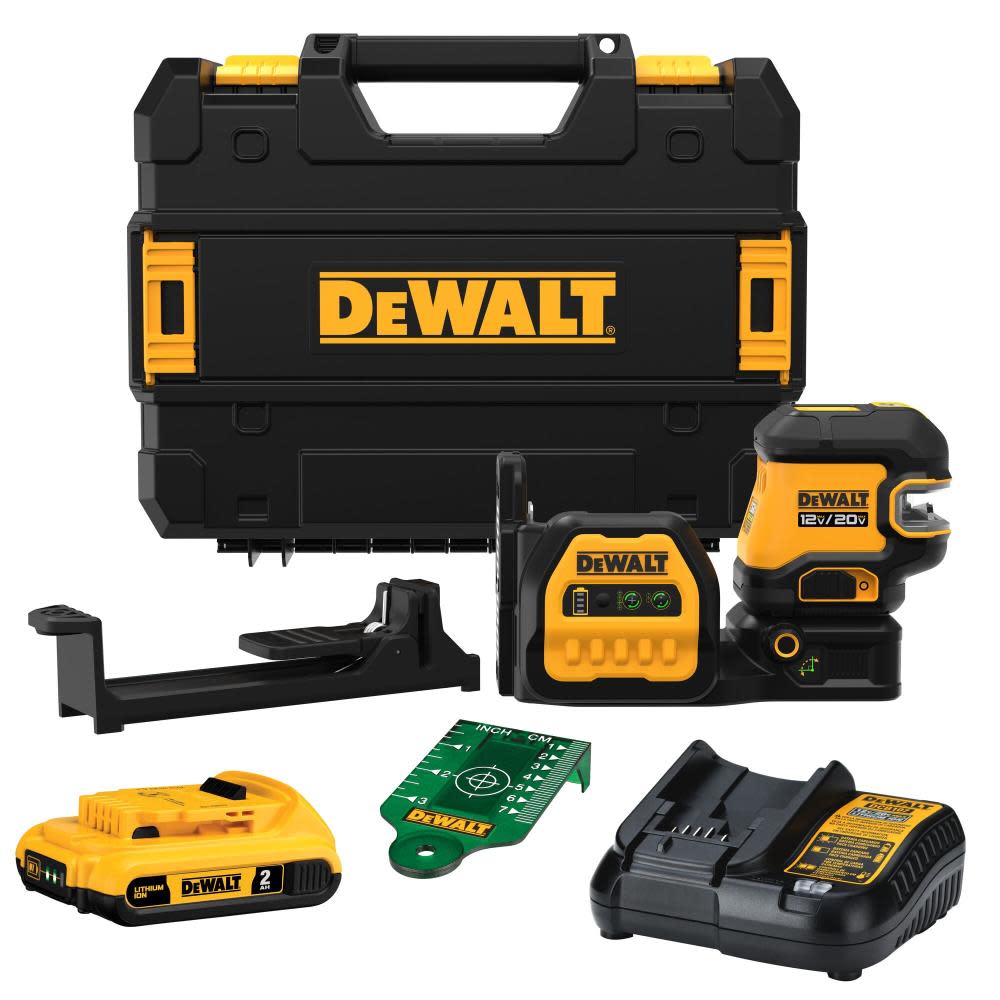 DEWALT 20V MAX 2 Spot Green Line Laser Cordless Kit - Flockneti