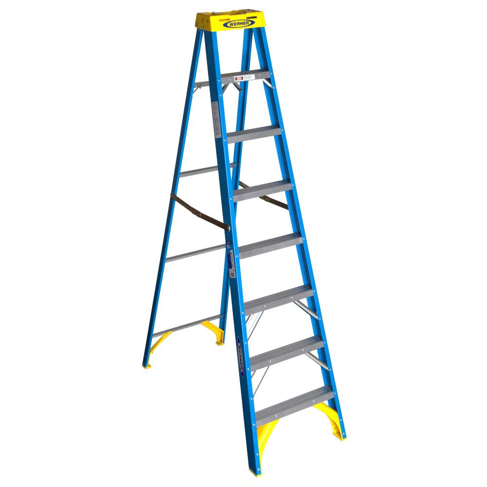 Werner 8 Ft. Type I Fiberglass Step Ladder - Flockneti