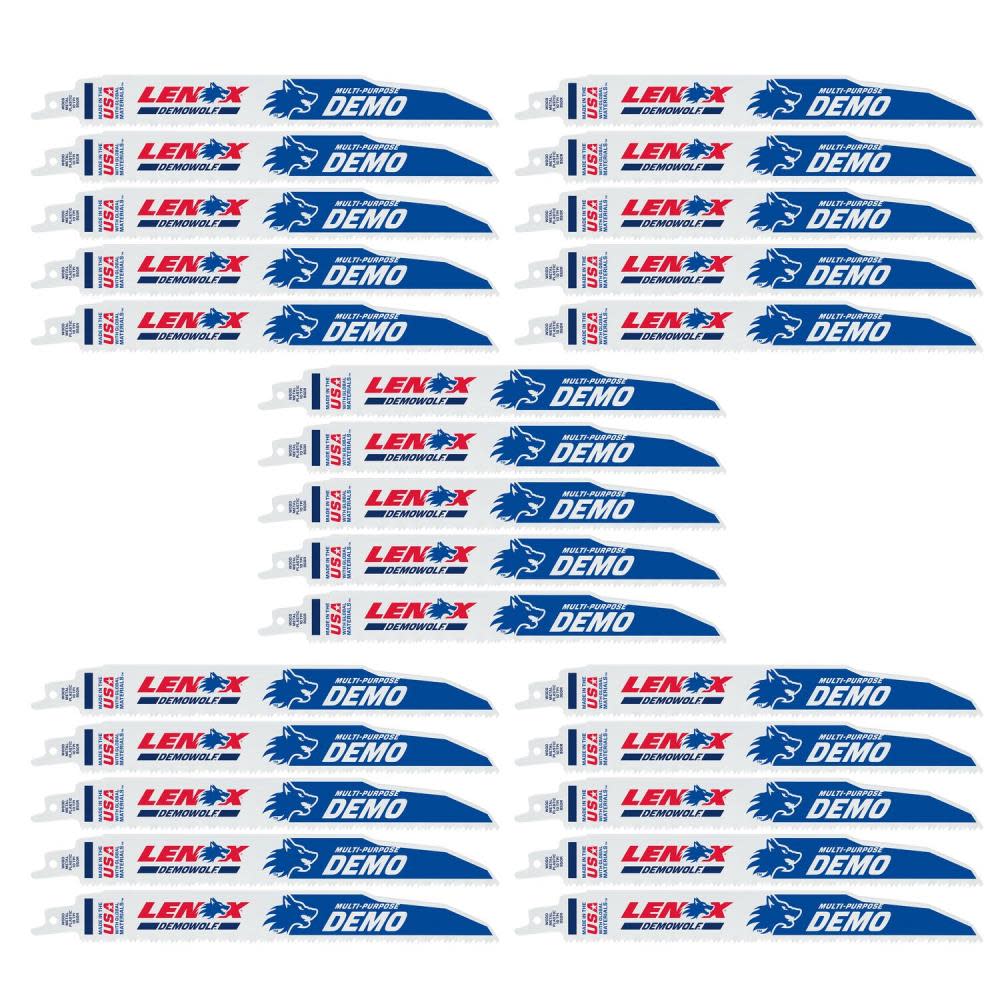 Lenox 9″ 10 TPI DEMOWOLF Reciprocating Saw Blade 25pk - Flockneti