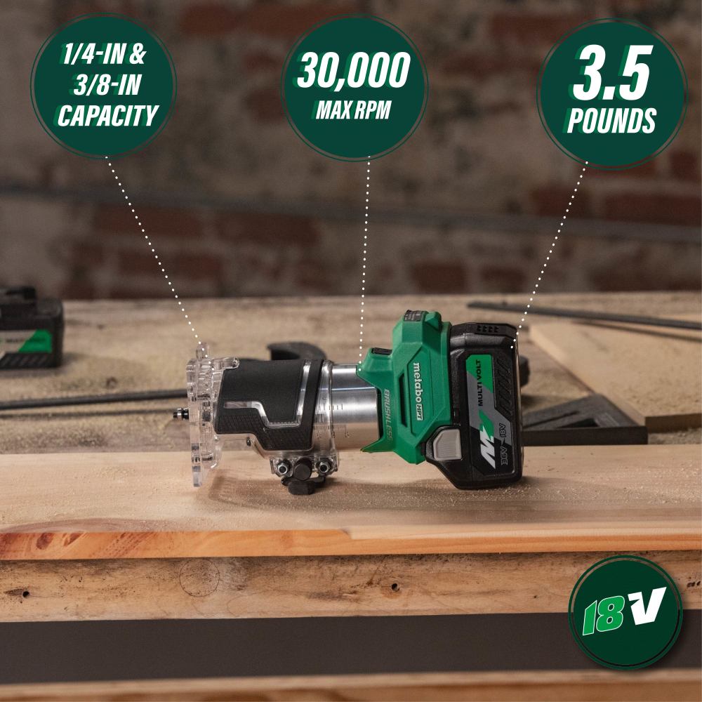 Metabo HPT 18V Cordless Trim Router Bare Tool - Flockneti