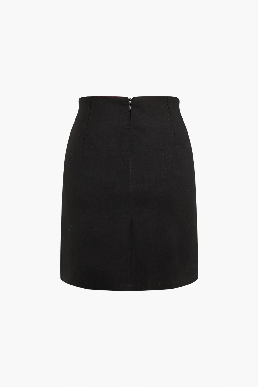 Metallic Decor Asymmetrical High Waist Skirt - Flockneti