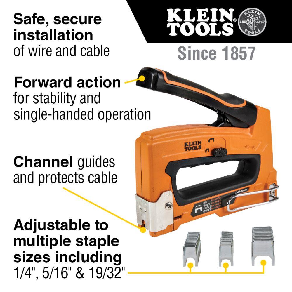 Klein Tools 1/4″ x 5/16″ Insulated Staples – 300 Pack - Flockneti