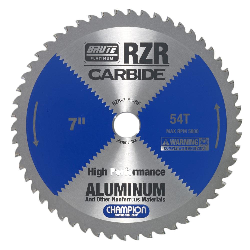 Champion Cutting Tool Carbide Tipped Circular Saw Blade 7″ (Aluminum/Non-Ferrous Cutting) - Flockneti