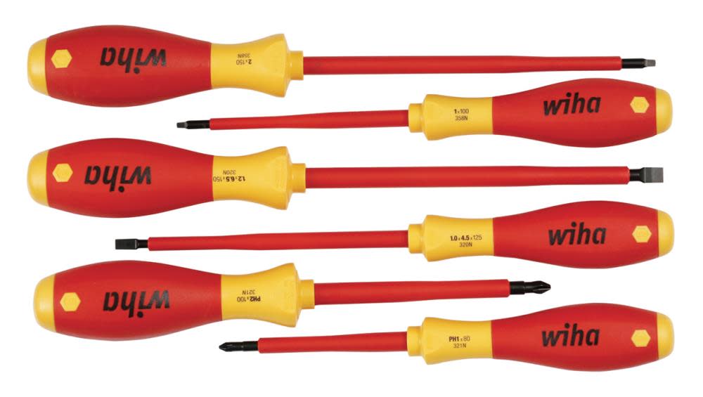 Wiha Insulated SoftFinish Cushion Grip Screwdrivers Set 6 Piece - Flockneti