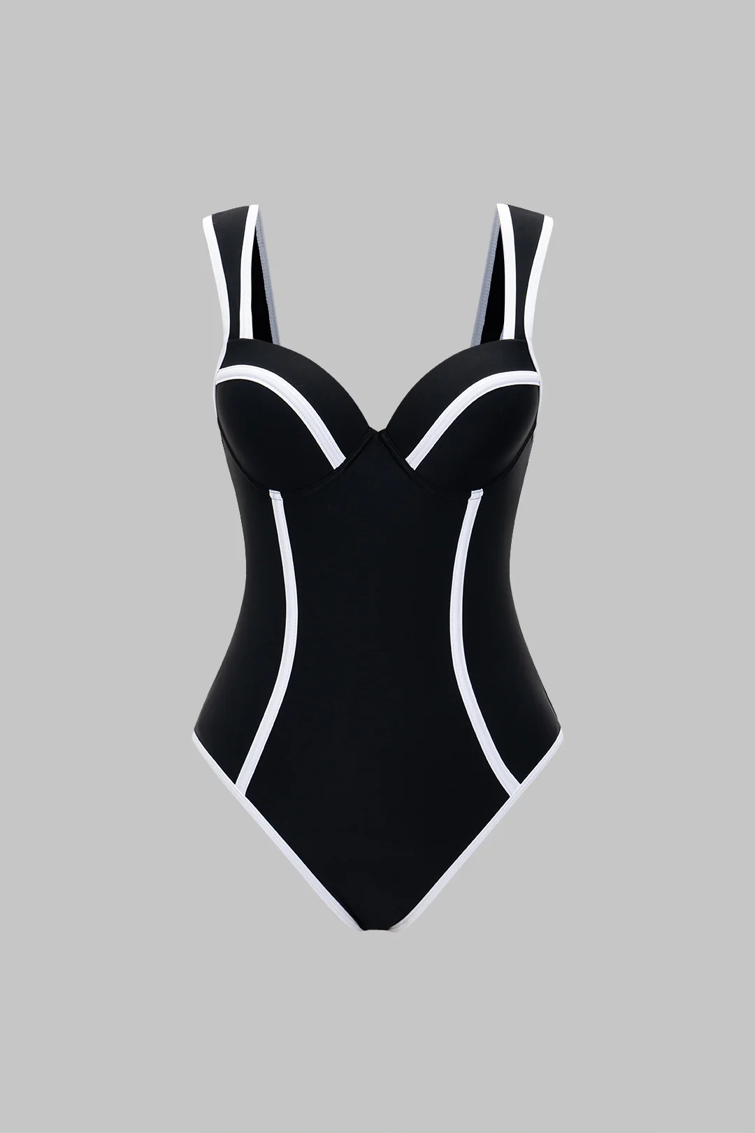 Contrast Sleeveless Swimsuit - Flockneti