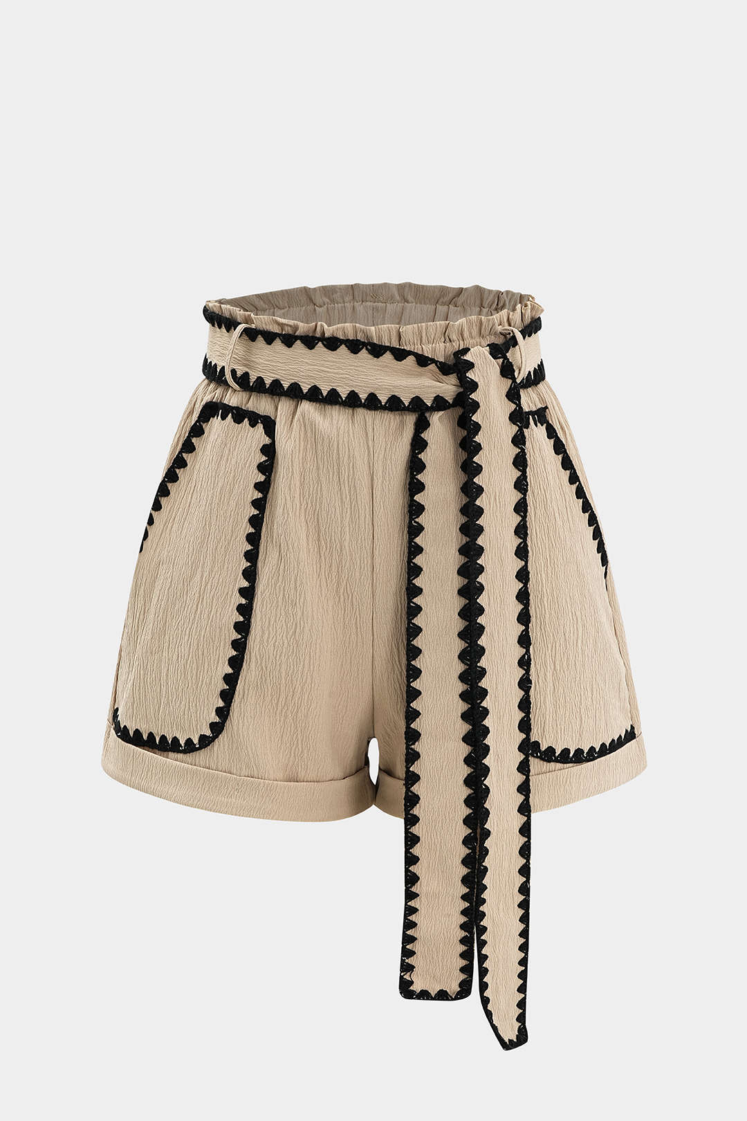 Tie-Up Contrast Shorts - Flockneti