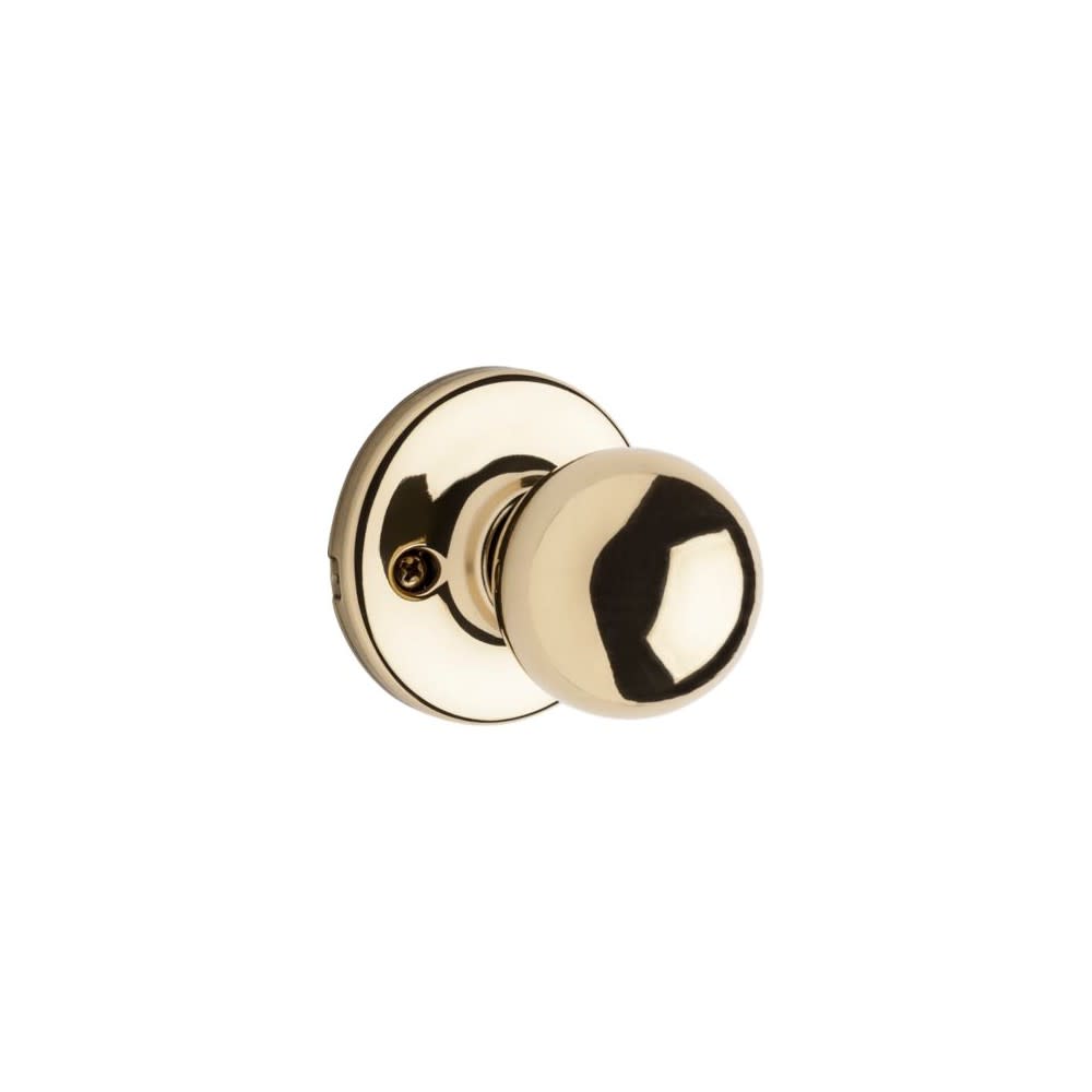 Kwikset Polo Door Knob Polished Brass Hall & Closet Passage Round - Flockneti