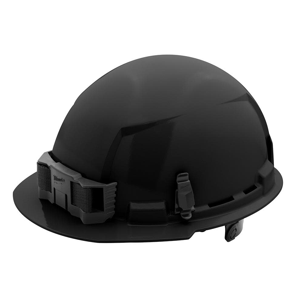 Milwaukee Black Front Brim Hard Hat with 6pt Ratcheting Suspension Type 1 Class E - Flockneti