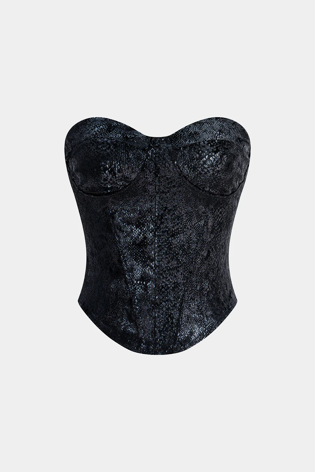 Velvet Strapless Sleeveless Chalice Tube Top - Flockneti