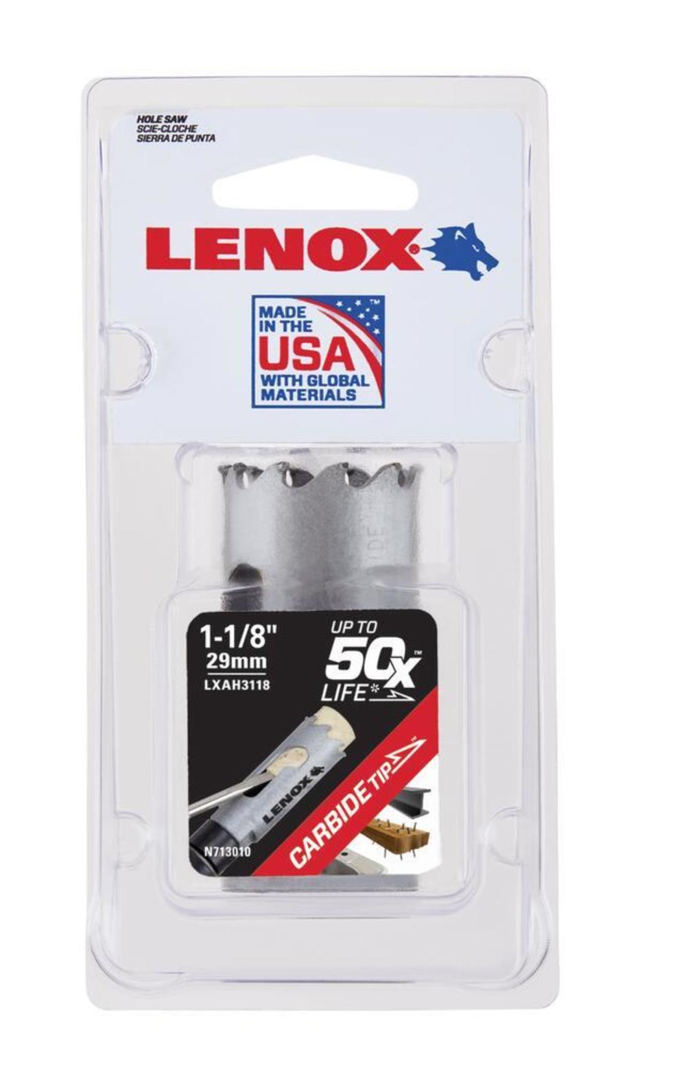 Lenox Hole Saw Carbide Tipped 1 1/8″ 29mm - Flockneti