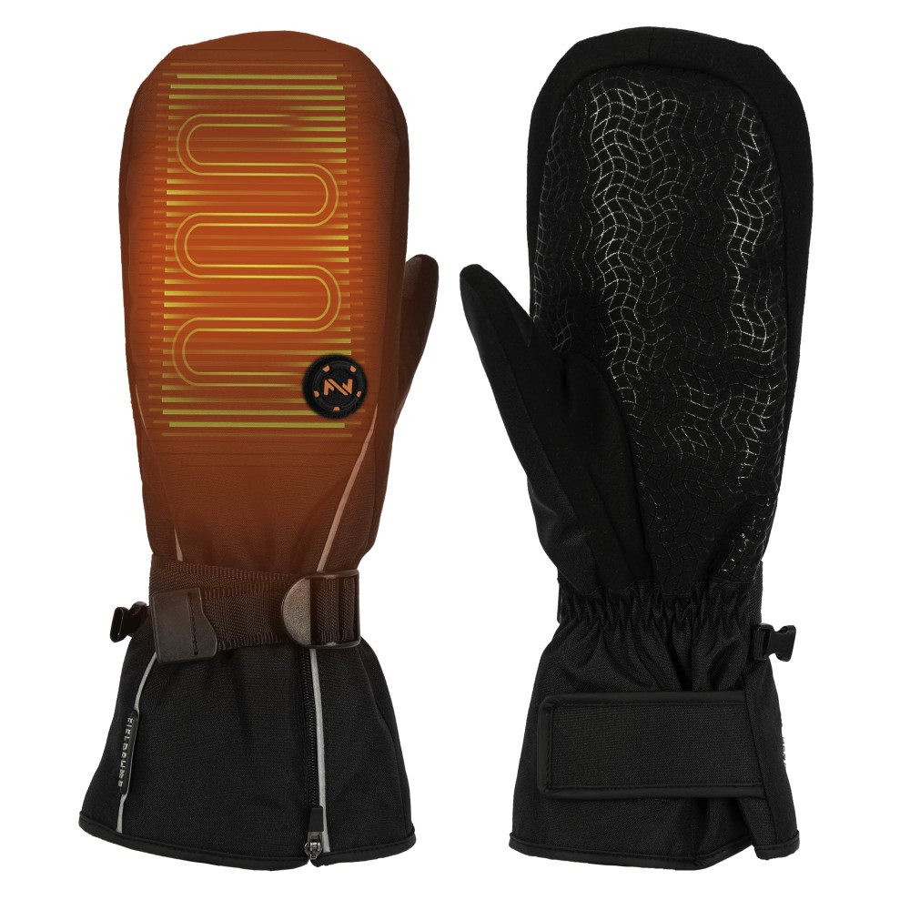 Mobile Warming Storm Heated Mittens Unisex 7.4V Black 3XL - Flockneti