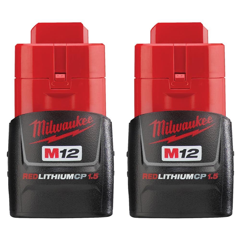 Milwaukee M12 REDLITHIUM 1.5Ah Compact Battery Pack 2pk - Flockneti