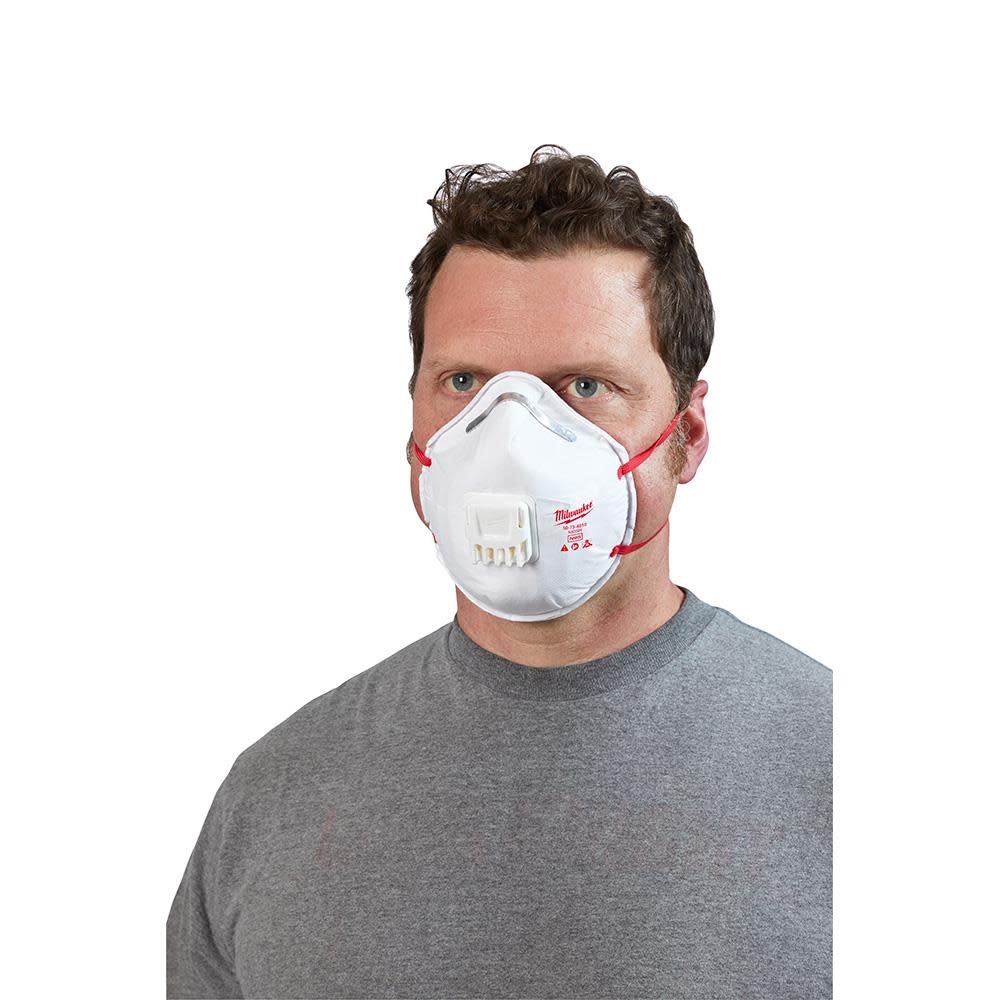 Milwaukee 10pk N95 Valved Respirator - Flockneti