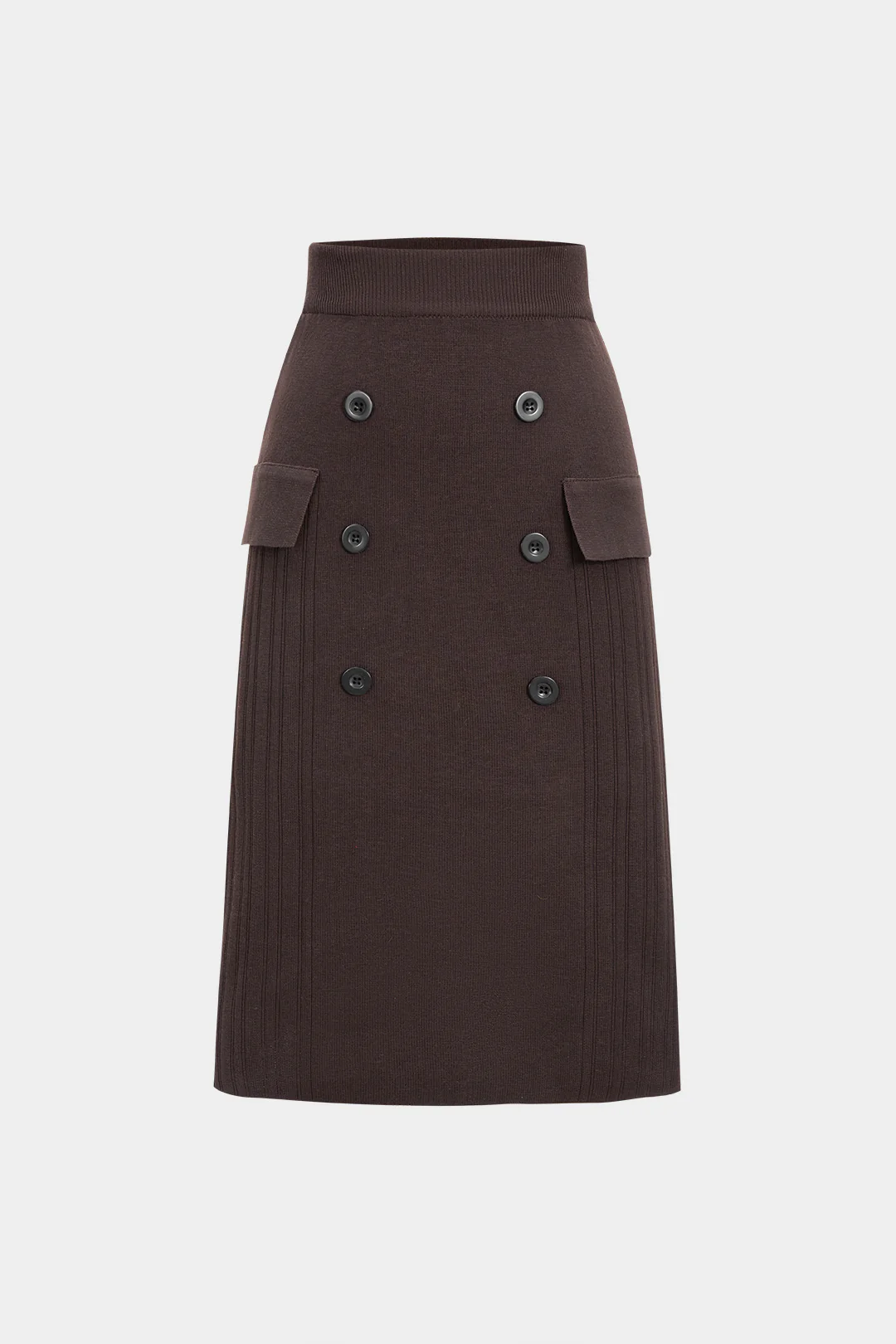 Knit High Waist Pocket Skirt - Flockneti