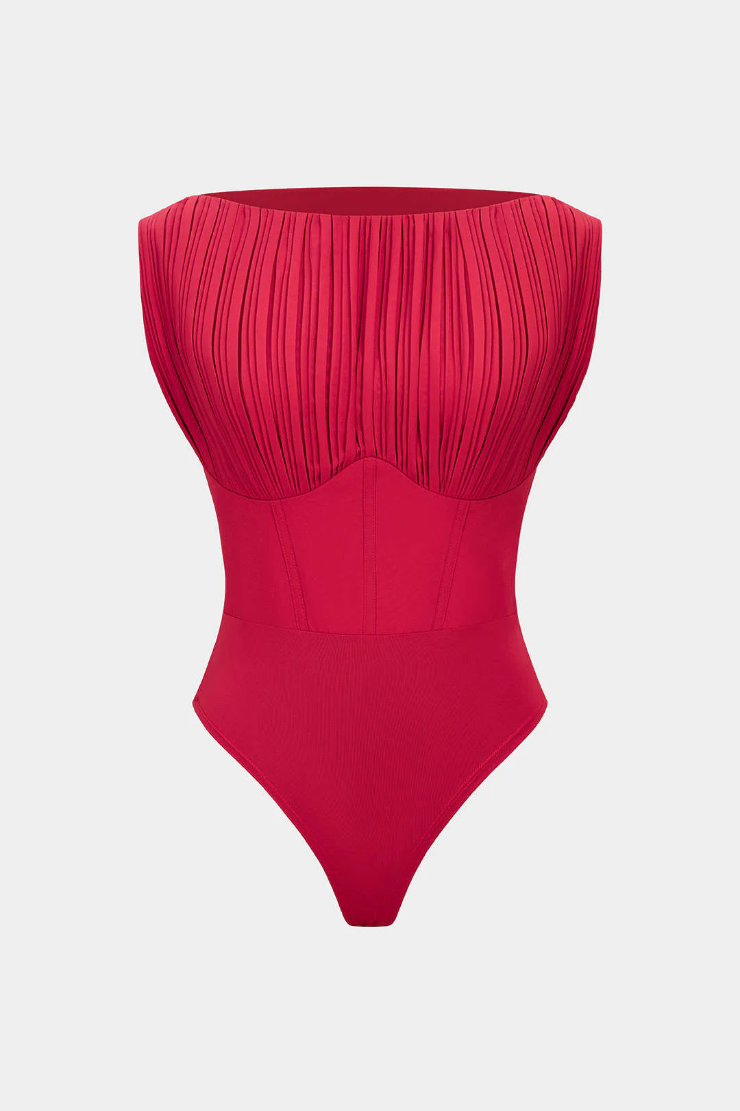 Pleated Sleeveless Bodysuit - Flockneti