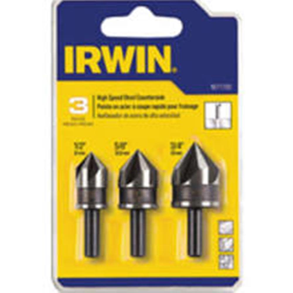 Irwin 82 Degree Black Oxide Countersink Drill Bit 3 Pc. - Flockneti