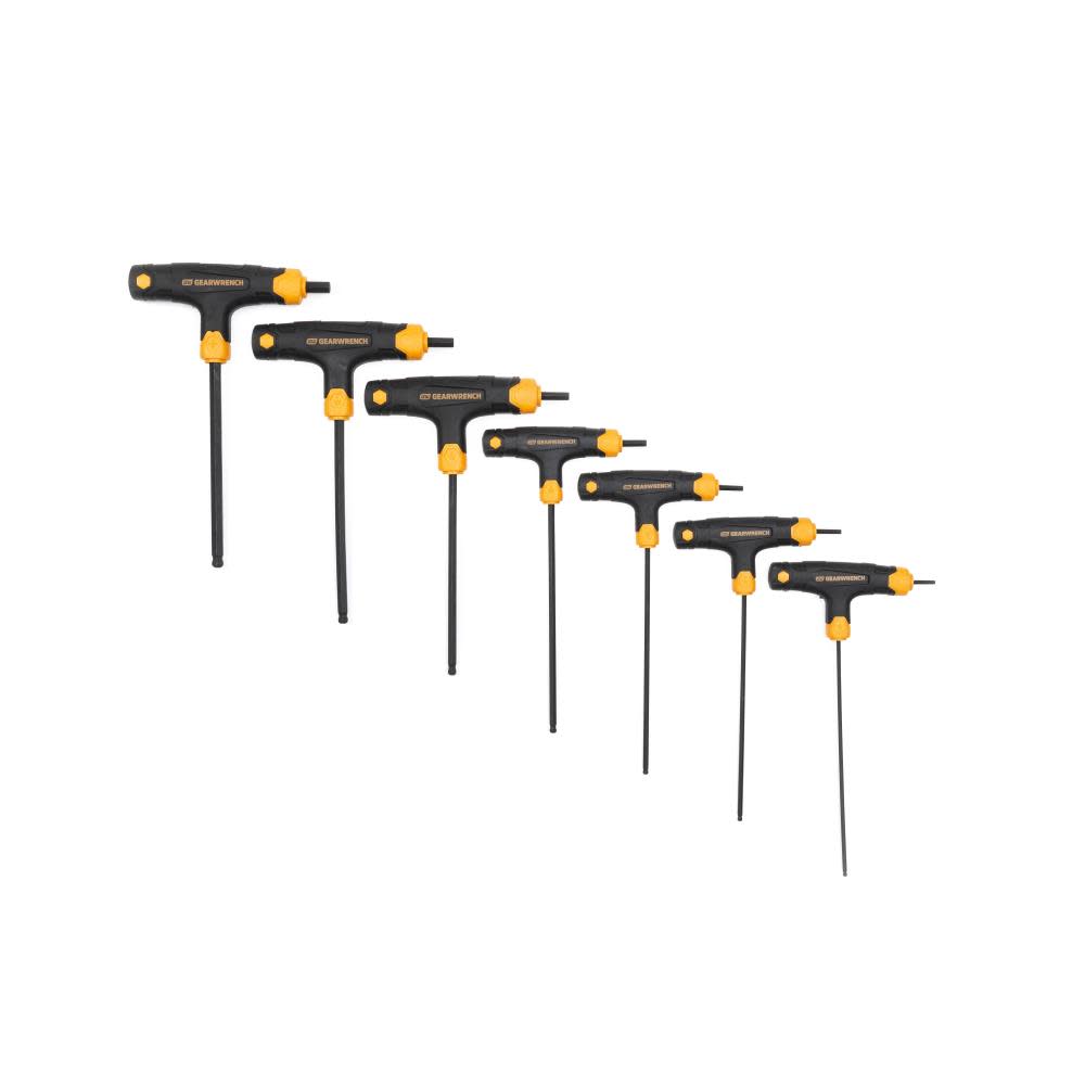 GEARWRENCH Hex Key Set SAE T Handle Ball End 7pc - Flockneti