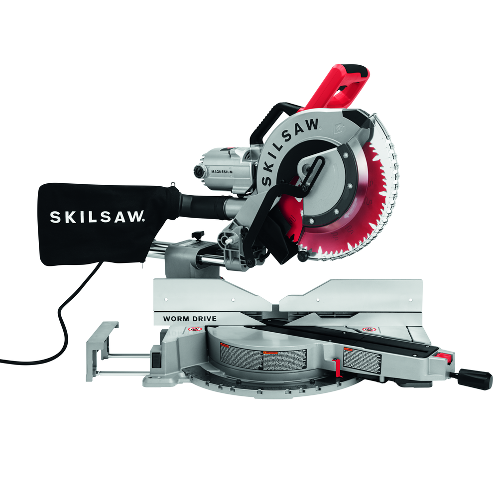 SKIL 12″ Worm Drive Dual Bevel Sliding Miter Saw with 2 Additional Blades - Flockneti
