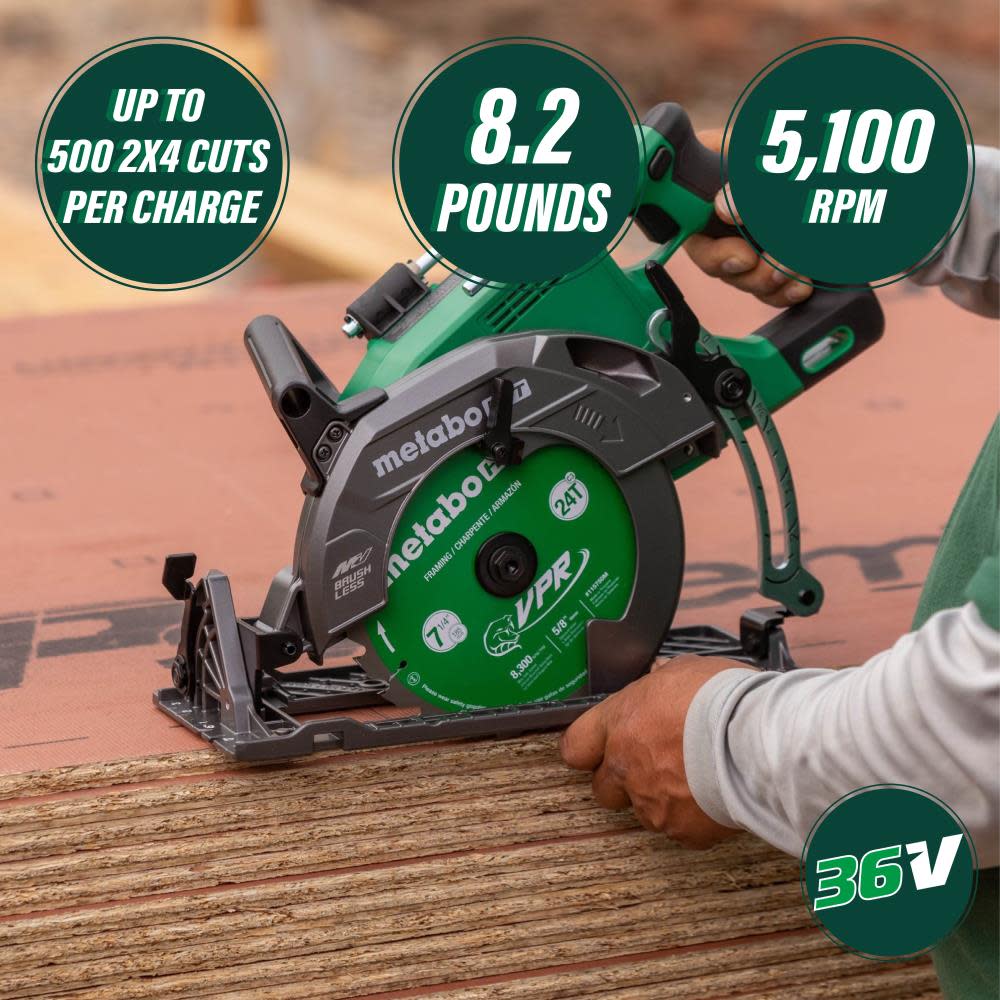 Metabo HPT 7 1/4″ Circular Saw Rear Handle Bare Tool - Flockneti