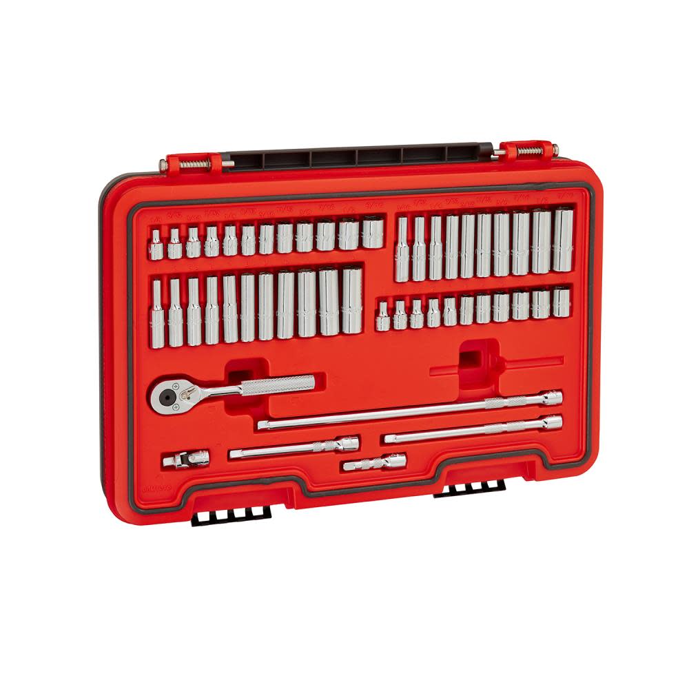 Proto Socket Set 1/4 DR 51pc SAE & MM 6pt - Flockneti