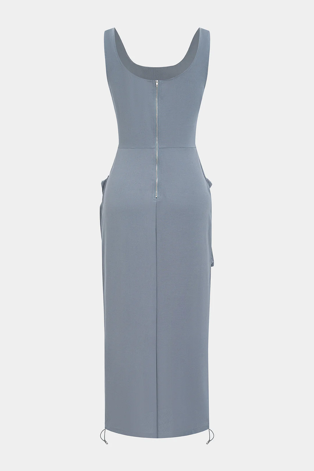 Chiffon Pocket Tank Sleeveless Maxi Dress - Flockneti