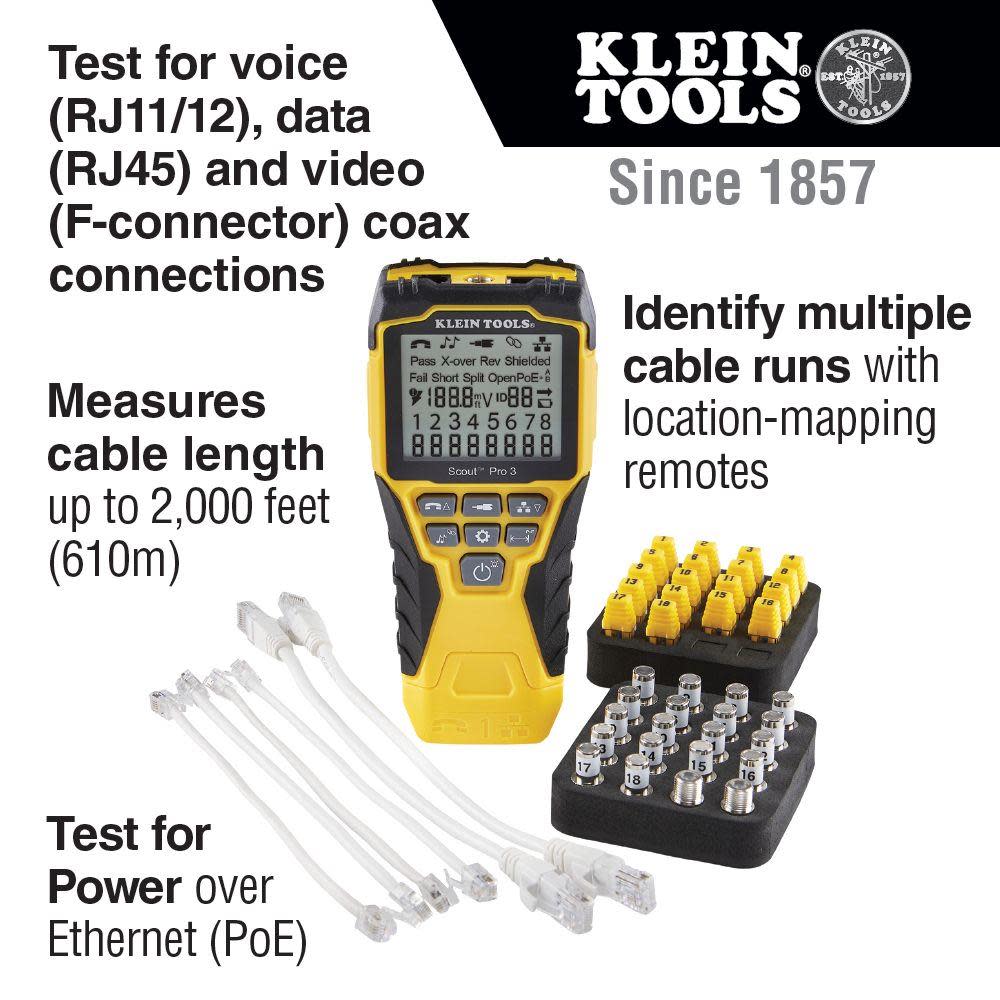 Klein Tools Scout Pro 3 Test Kit with Remote - Flockneti