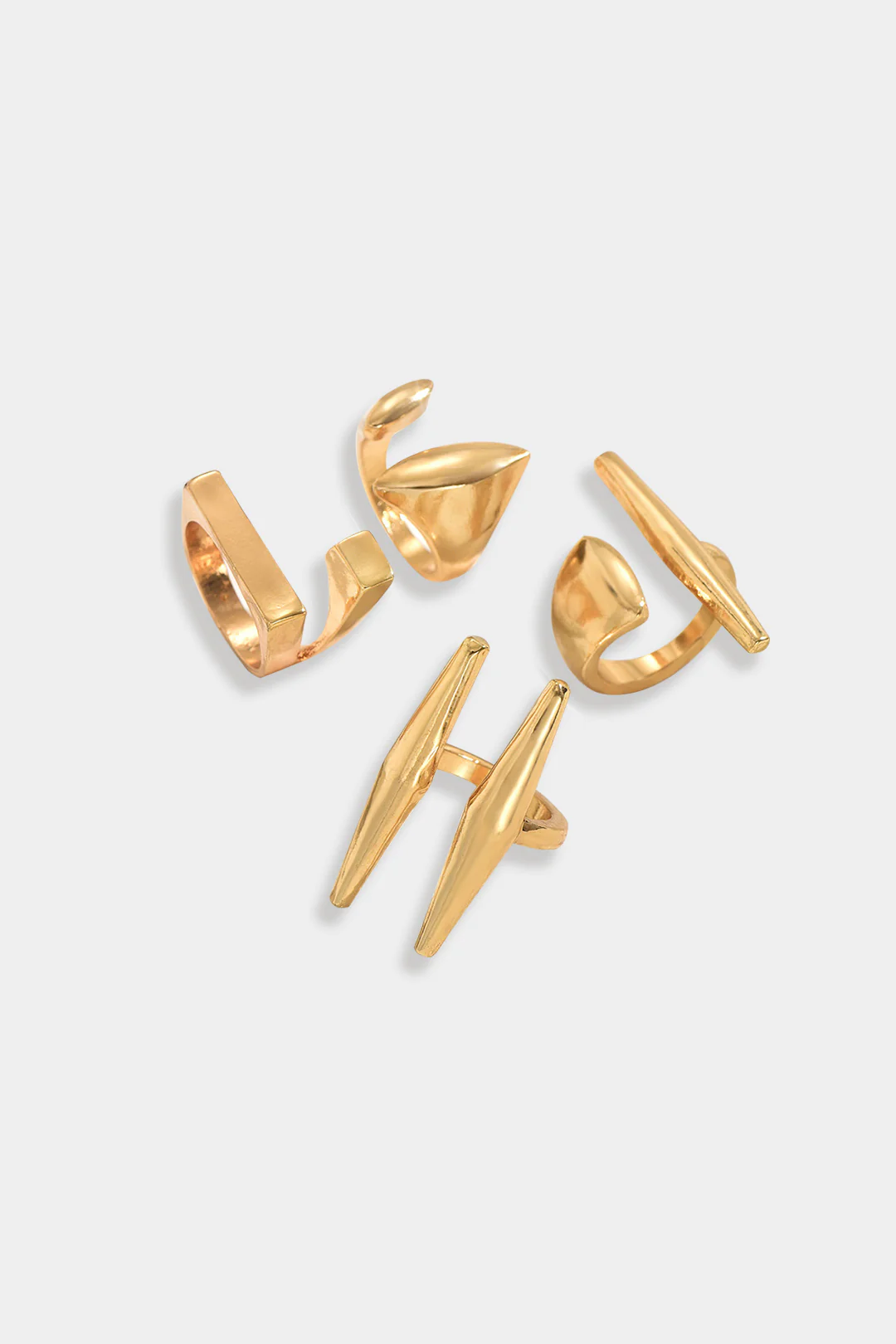 Metallic Geometric Open Rings - Flockneti