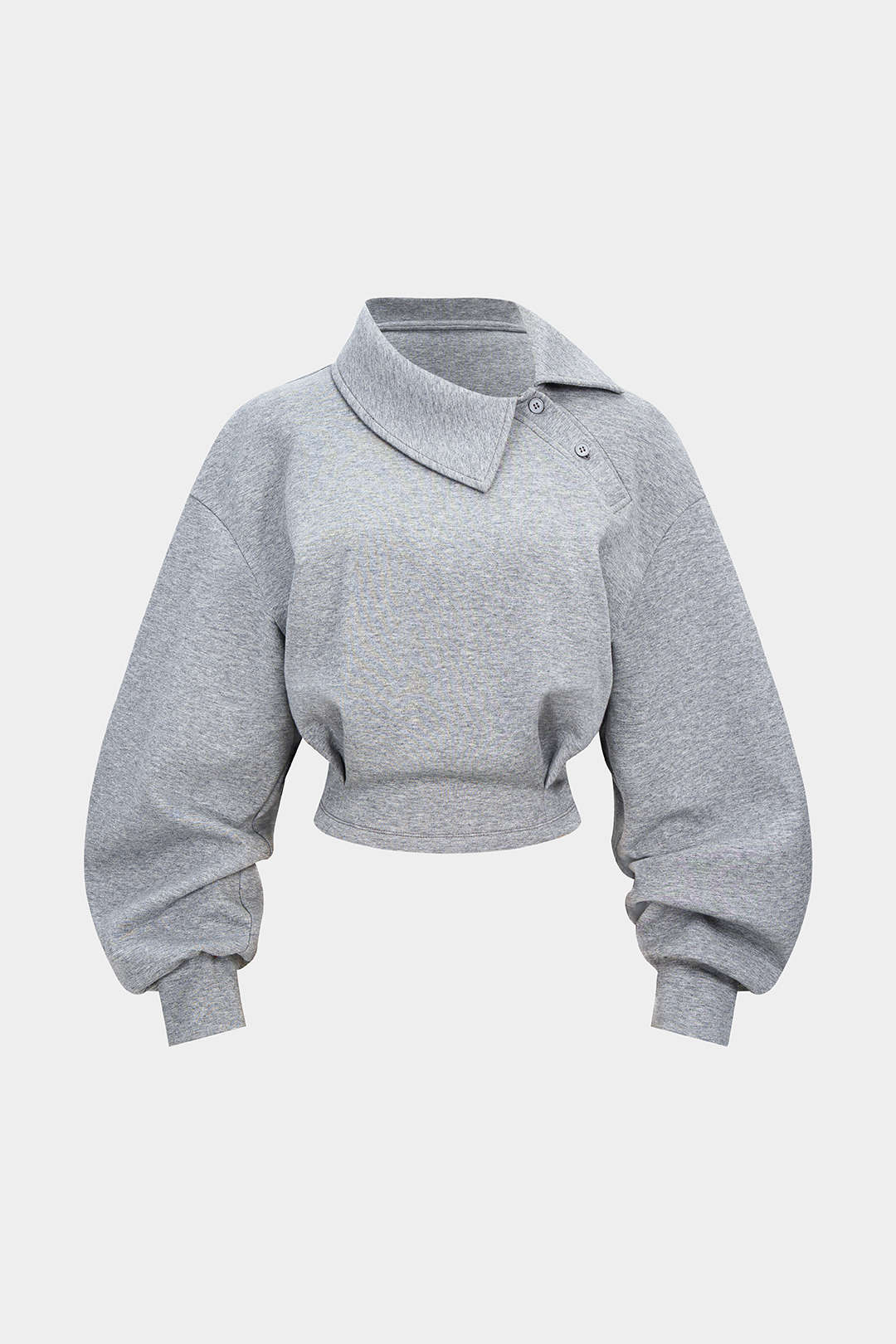 Asymmetrical Waist-Cinching Sweatshirt - Flockneti