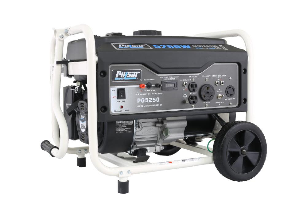 Pulsar Products 5250/4250-Watt Gasoline Powered Recoil Start Portable Generator with 224 cc Ducar Engine - Flockneti