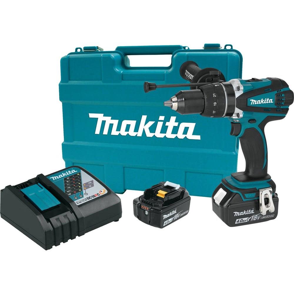 Makita LXT 18 Volt Lithium-Ion Cordless 1/2 in. Hammer Driver-Drill Kit - Flockneti