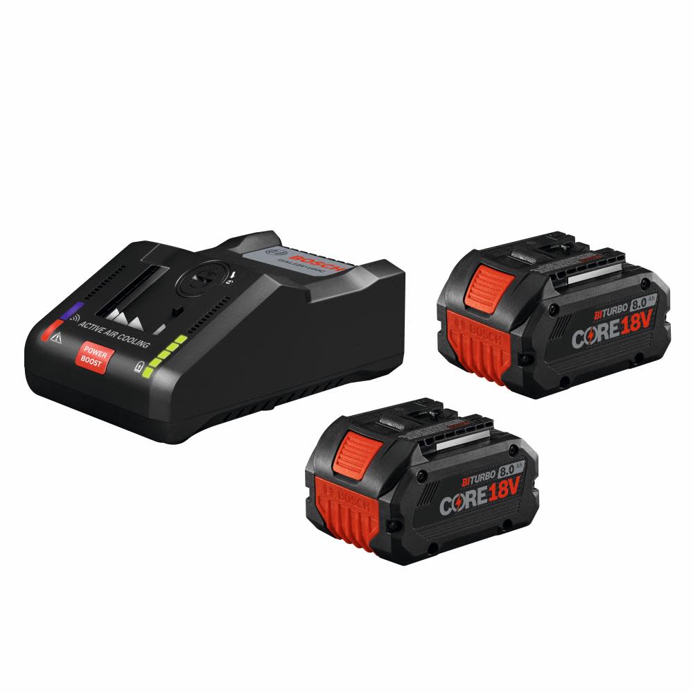 Bosch 18V CORE18V Starter Kit with (2) CORE18V 8.0 Ah Performance Batteries - Flockneti