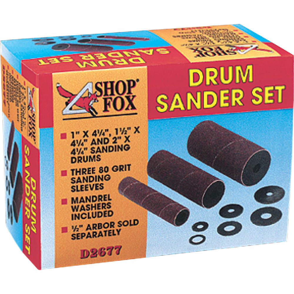 Shop Fox Spindle Sander Drum Kit for Drill Press - Flockneti