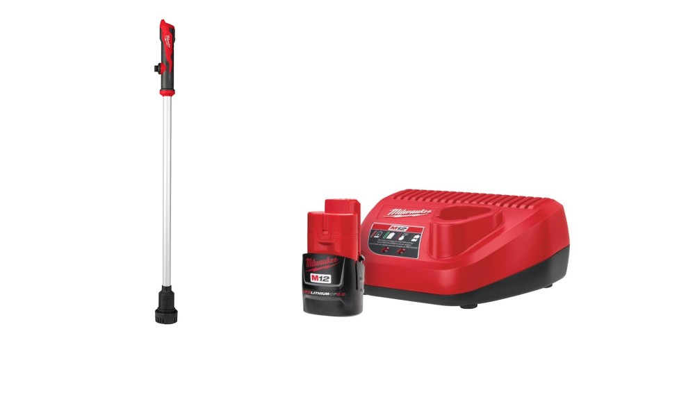 Milwaukee M12 Stick Transfer Pump with Battery & Charger Starter Kit Bundle - Flockneti