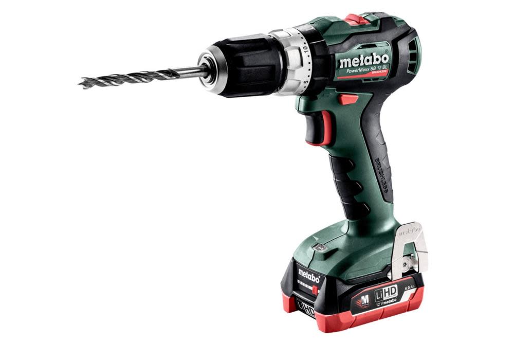 Metabo 12V PowerMaxx Compact Brushless Hammer Drill/Driver kit 2x 4.0Ah LiHD - Flockneti