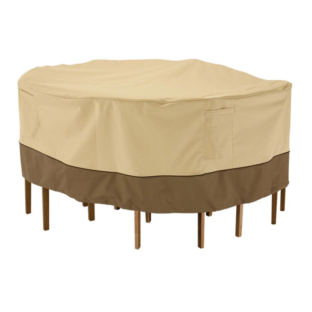 Classic Accessories Veranda Pebble and Bark Dining Set Cover - Flockneti