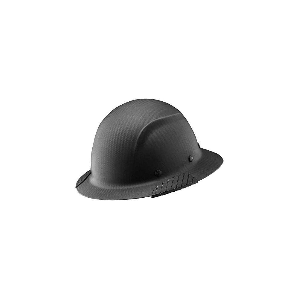 Lift Safety Hard Hat DAX Matte Black Carbon Fiber Full Brim - Flockneti