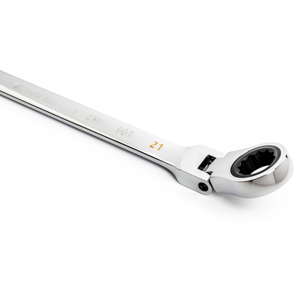 GEARWRENCH 21mm 90T 12 Point Flex Head Ratcheting Combination Wrench - Flockneti