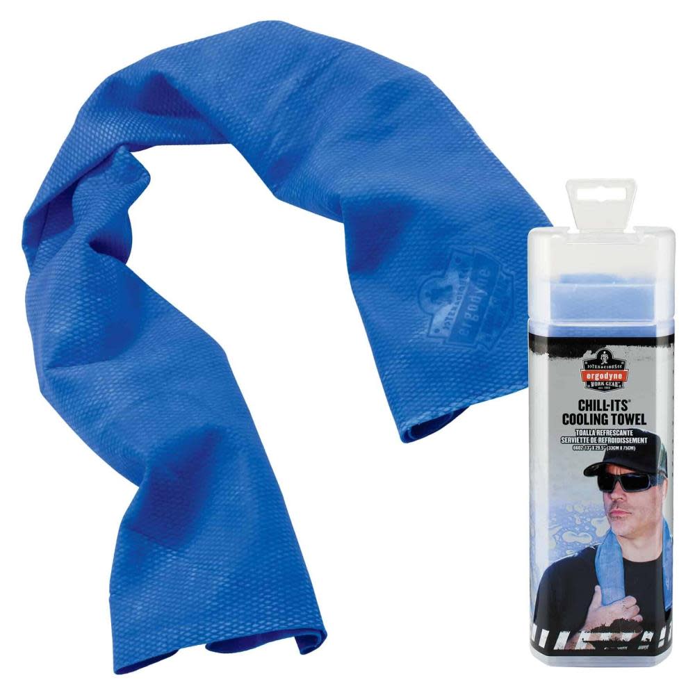 Ergodyne Chill Its 6602 Evaporative Cooling Towel Blue 50pk - Flockneti