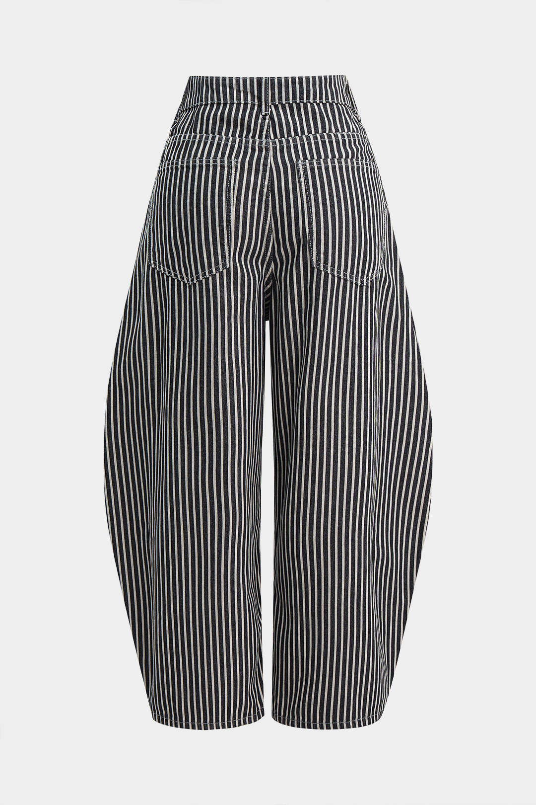 Stripes Print Barrel Pants - Flockneti