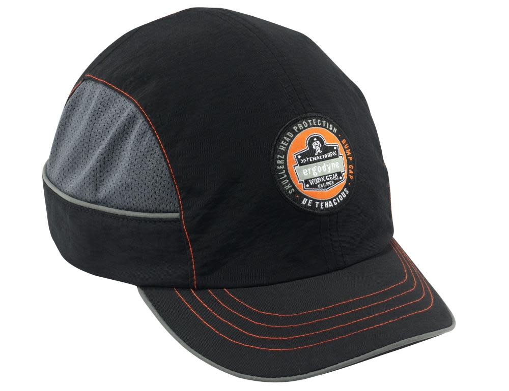 Ergodyne Skullers 8950 Black Long Brim Bump Cap - Flockneti