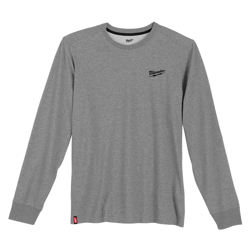 Milwaukee Hybrid Work Tee Long Sleeve Gray XL - Flockneti