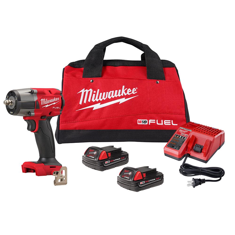Milwaukee M18 FUEL 3/8 Mid-Torque Impact Wrench with Friction Ring CP2.0 Kit - Flockneti