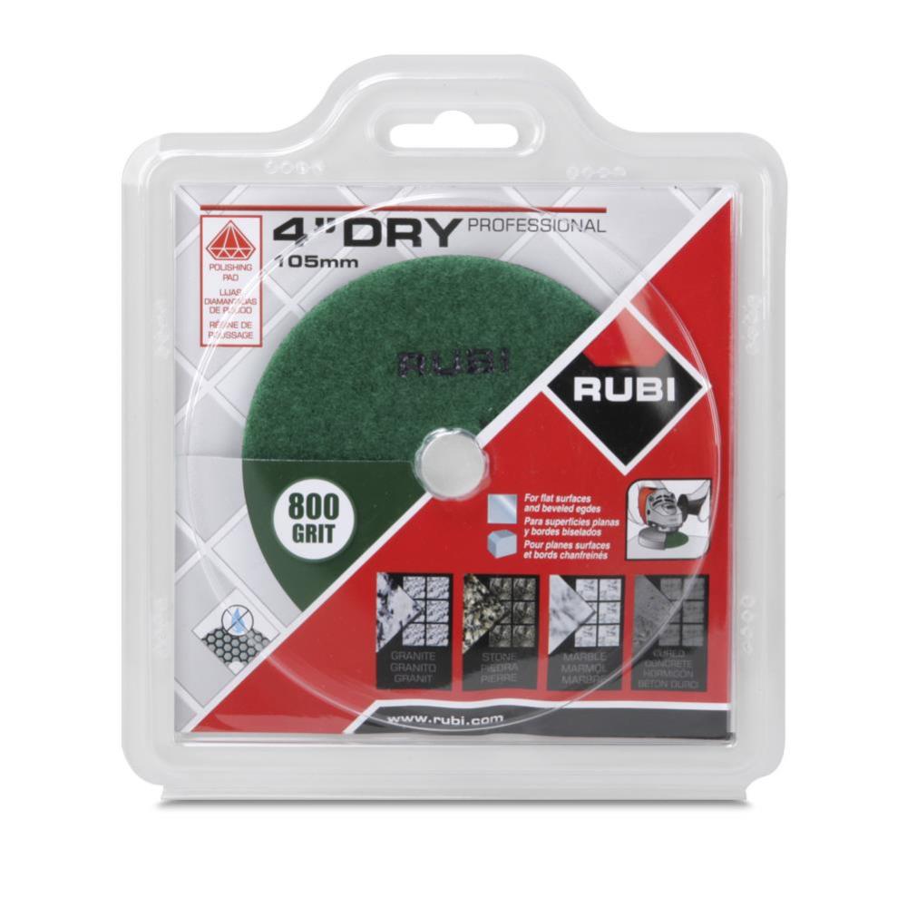 Rubi Tools Resin Dry Polishing Pad 800 Grit 4 In. - Flockneti