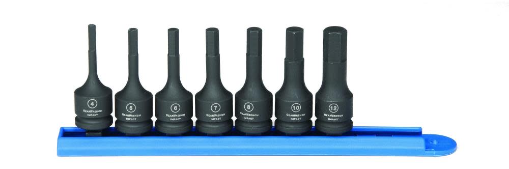 GEARWRENCH Hex Bit Impact Socket Set 7 pc 3/8 In Drive Metric - Flockneti