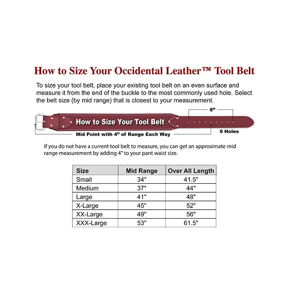 Occidental Leather 1 1/2″ Working Man’s Pant Belt Large - Flockneti