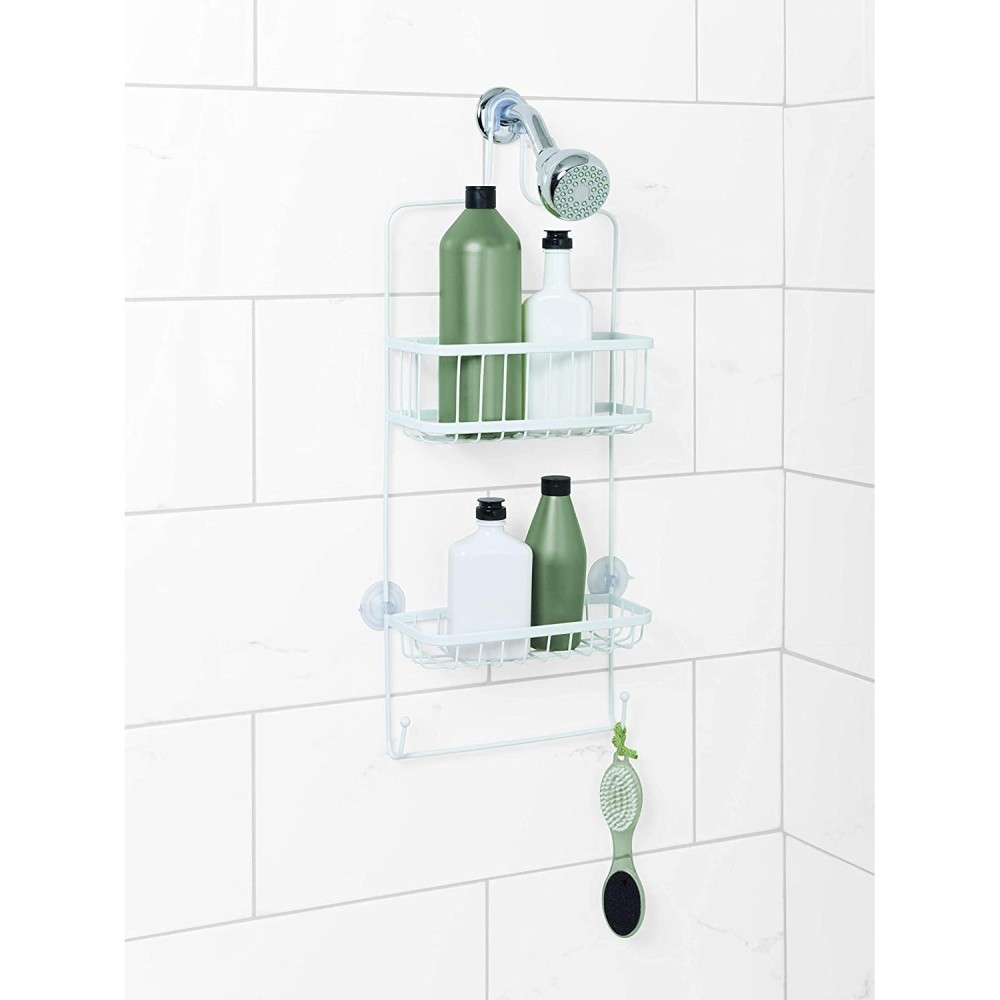 Zenith Over the Showerhead Caddy White Steel Premium - Flockneti